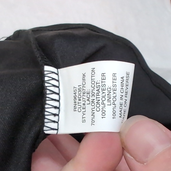 Love on a Hanger Black Lace Mini Dress Fit Flare Size Medium NWOT - Picture 3 of 5